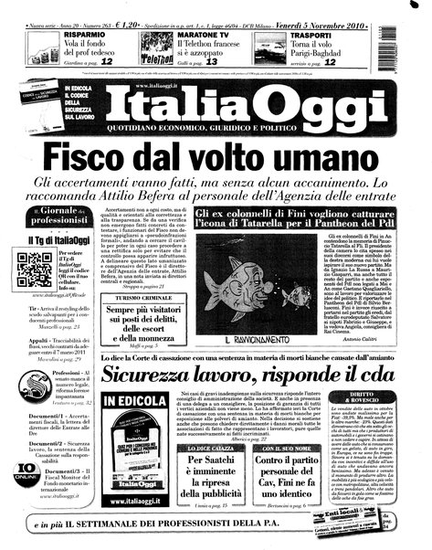 Italia oggi : quotidiano di economia finanza e politica